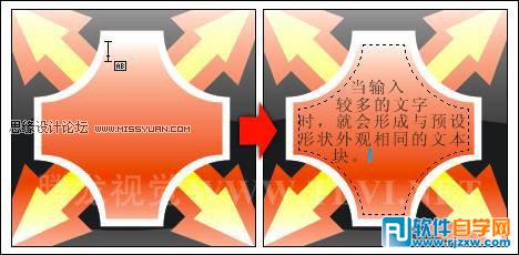 教你在CorelDRAW的形状内添加文字