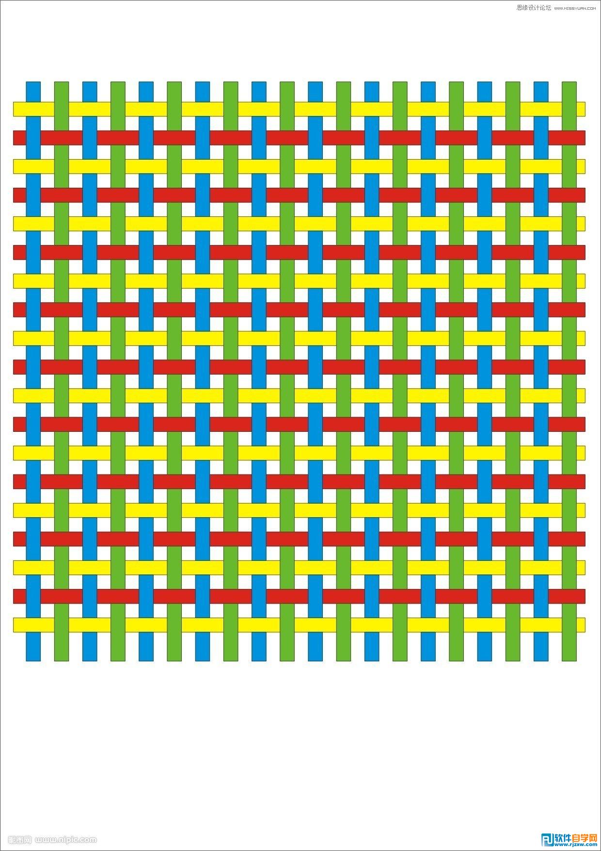 教你用CorelDraw设计竹编效果