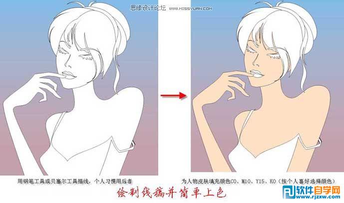 教你怎么用CorelDraw设计矢量图的少女