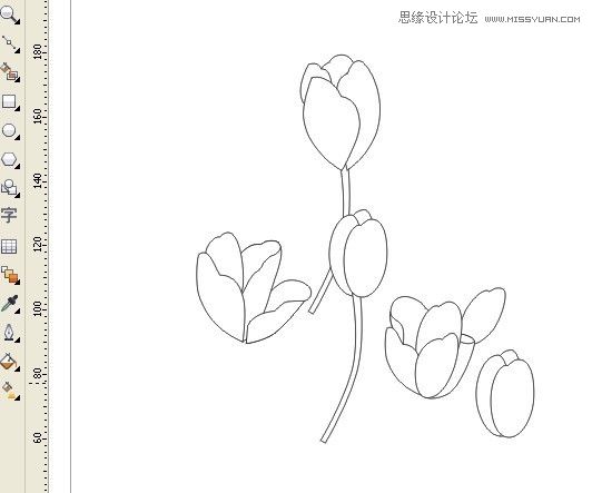 教你用CorelDRAW设计港商的花朵LOGO