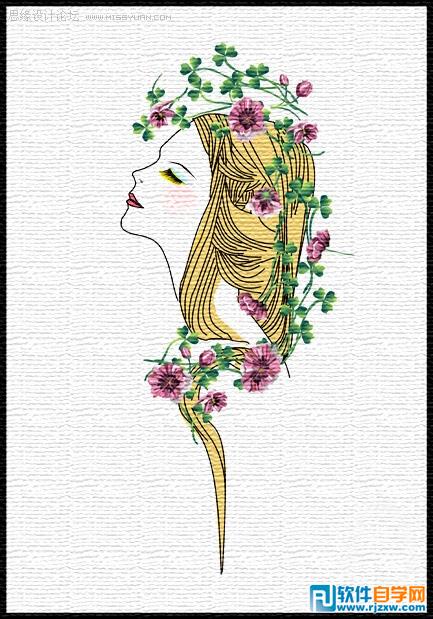 教你怎么用Coreldraw的贝塞尔工具绘制时尚女性