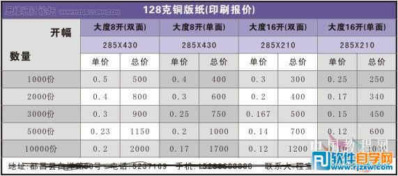 教你怎么用CorelDRAW制作印刷报价单