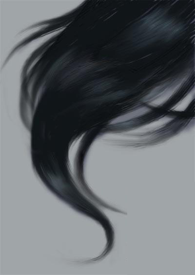 PS绘制飘逸头发