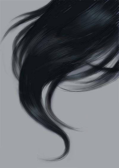 PS绘制飘逸头发