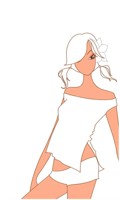 PS绘制卡通时尚美女的方法