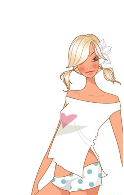 PS绘制卡通时尚美女的方法