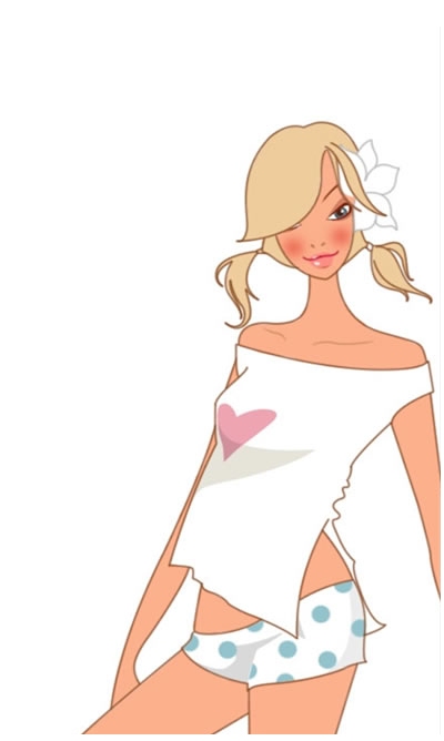 PS绘制卡通时尚美女的方法