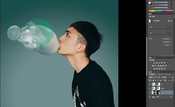 Ps制作创意的泡泡头像