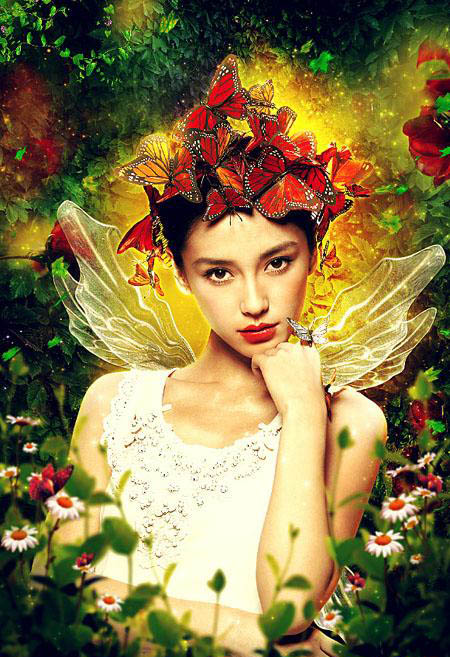 PSCS6打造绚丽春季人像海报