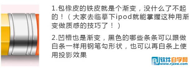 PS制作一支胖胖的铅笔图标