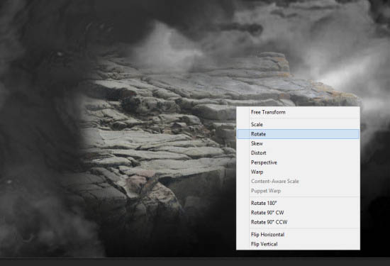 Ps制作散发蓝色颗粒的岩石字
