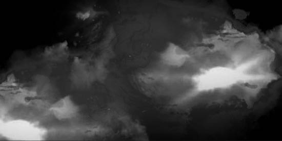 Ps制作散发蓝色颗粒的岩石字