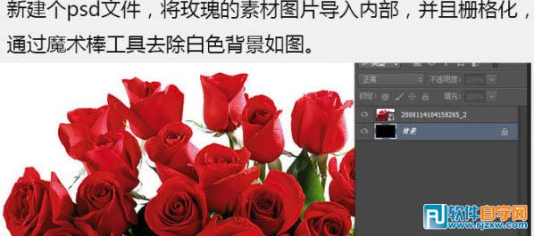 PSCS6制作烈焰中玫瑰效果教程