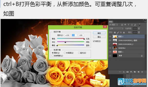 PSCS6制作烈焰中玫瑰效果教程