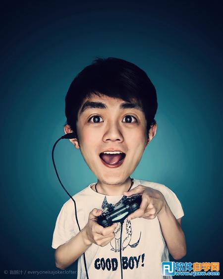 PS把帅哥头像转为可爱Q版大头像