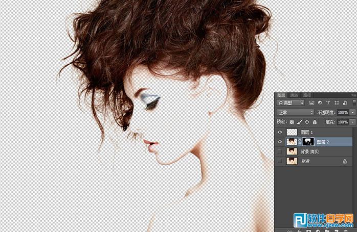 PS打造梦幻美女与风景双重曝光效果