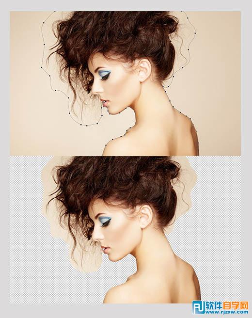 PS打造梦幻美女与风景双重曝光效果