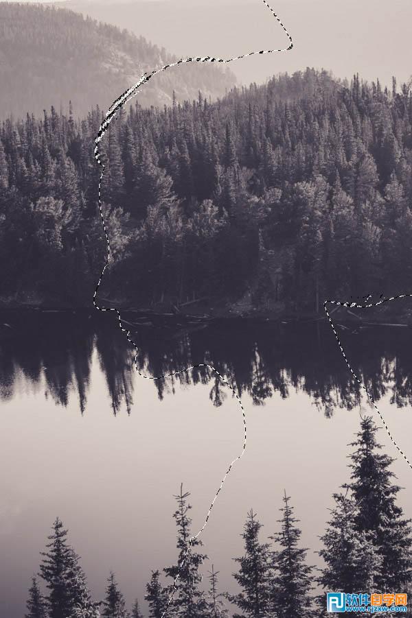 制作人像与风景结合双重曝光效果