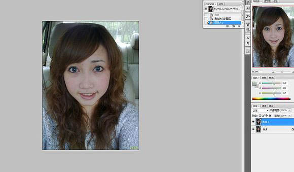 PS结合SAI把美女自拍照转为唯美仿手绘效果