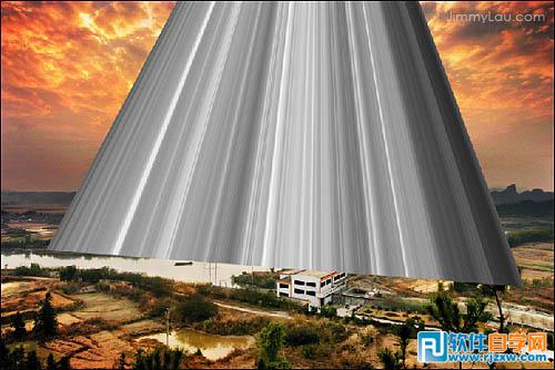 PS给霞光图片增加漂亮耶稣透射光