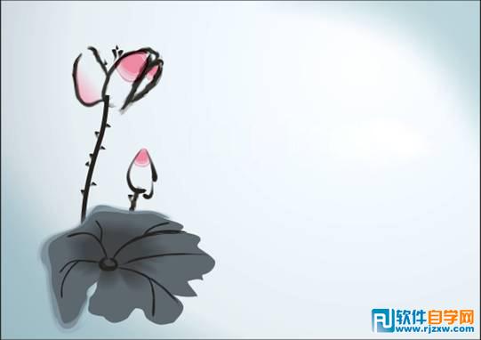 绘制一幅中国风写意水墨画