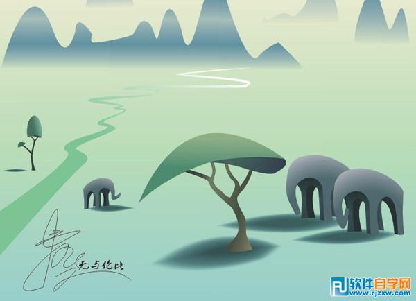 绘制卡通有意境的插画教程