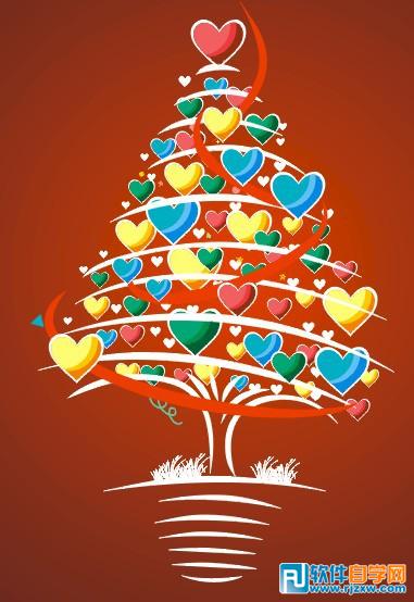 CDR制作漂亮的圣诞节贺卡