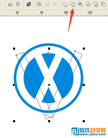Coreldraw绘制大众汽车标志