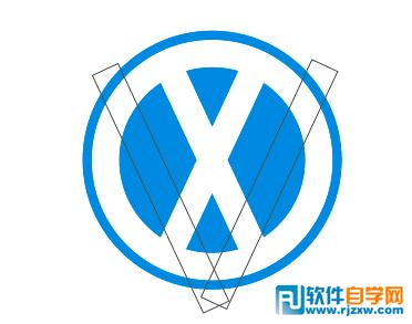 Coreldraw绘制大众汽车标志