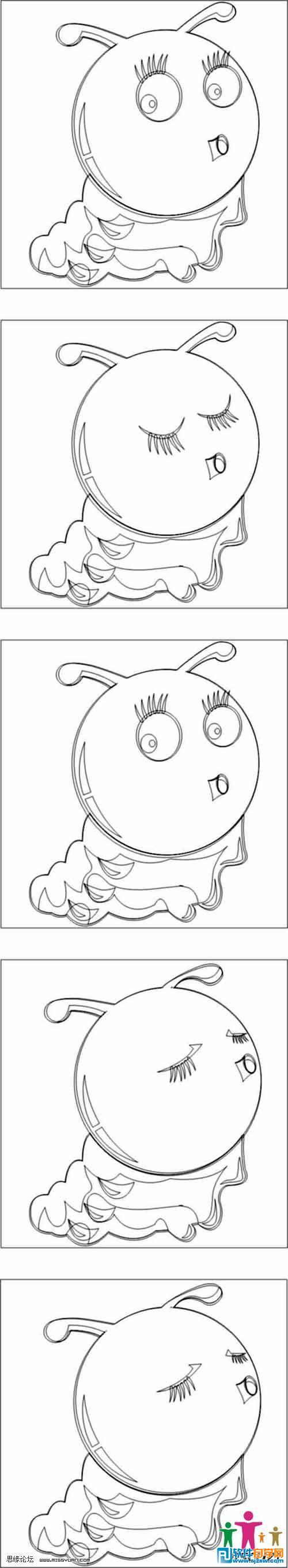 Coreldraw做出自己的QQ表情