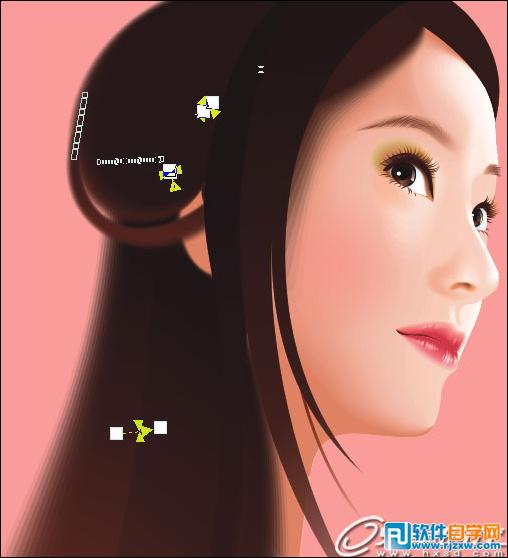 CoreldrawX7打造古典美女教程