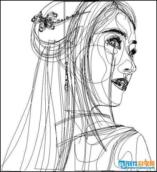 CoreldrawX7打造古典美女教程