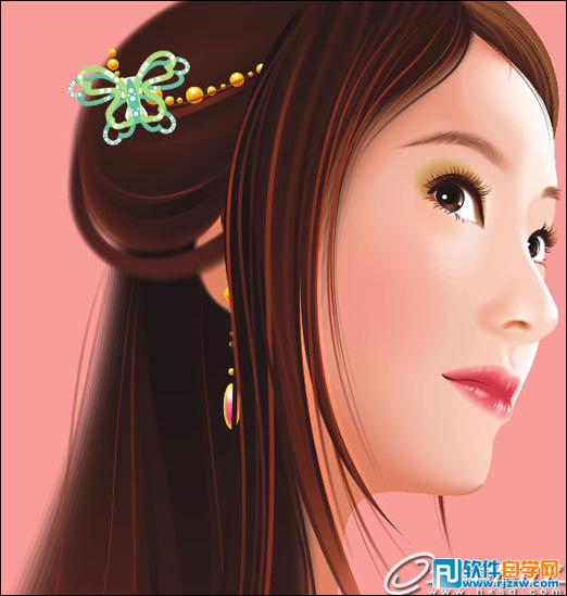 CoreldrawX7打造古典美女教程