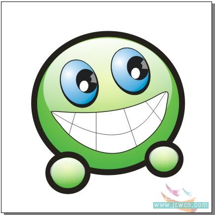 CoreDRAWX7绘制大眼晴笑容的小精灵