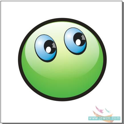 CoreDRAWX7绘制大眼晴笑容的小精灵