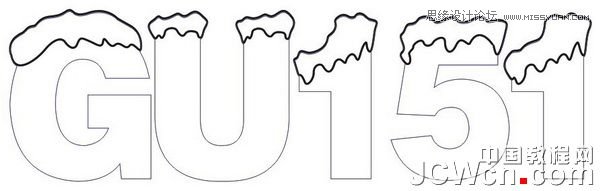 CorelDRAW X6制作漂亮积雪字效果