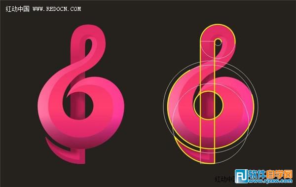 CDRX6如何制作漂亮的立体音符