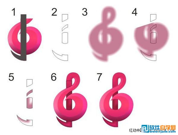 CDRX6如何制作漂亮的立体音符