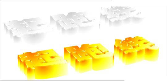 CorelDrawX6简单制作金属质感的3D立体字