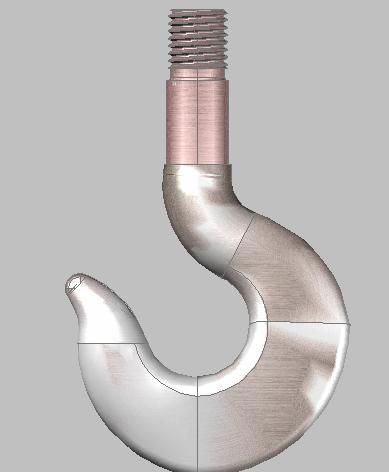 AutoCAD 2007起重机吊钩的三维制作