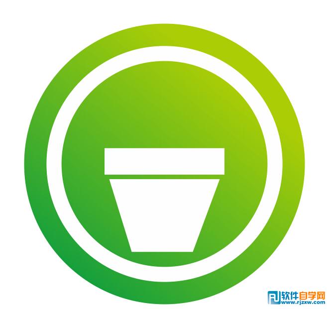 CDR X6绘制绿色图标