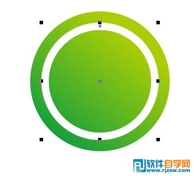 CDR X6绘制绿色图标