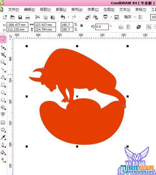 CDR制作牛年春节剪纸教程