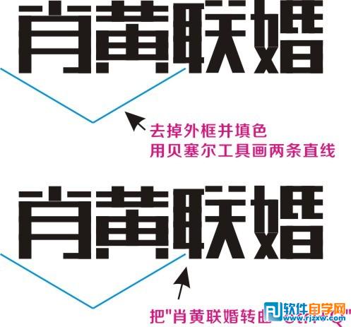 CDR制作漂亮婚庆字体