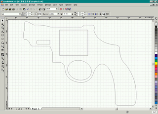 CDRX5绘制左轮手枪实例教程