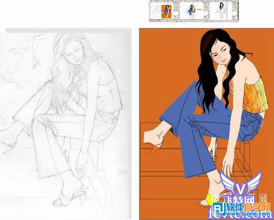 CorelDrawX5人物绘制详解