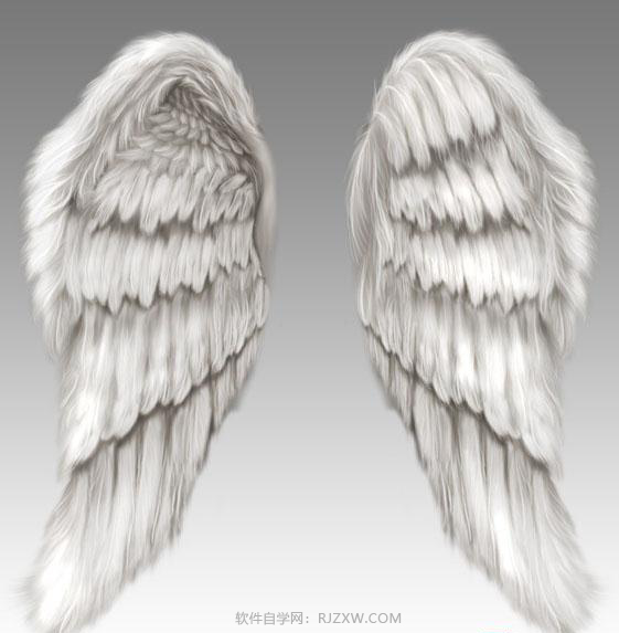 PS如何制作梦幻的灰色天使婚片