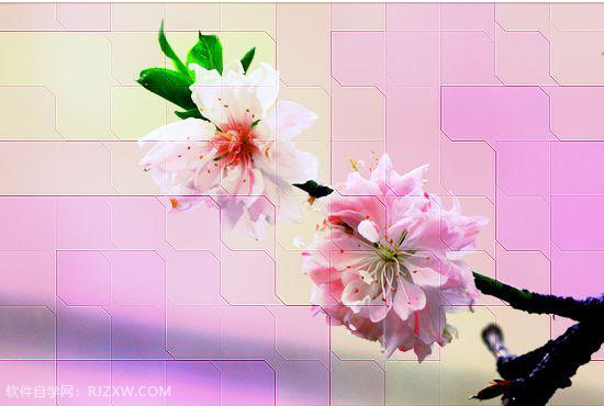 PS如何快速给照片加上不规则的小方框