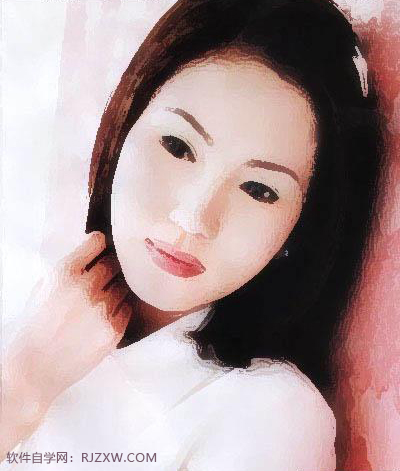 PS怎么简单柔化美女图片并增加个性背景纹理