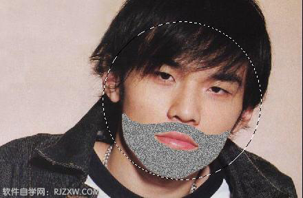 PS怎么给周杰伦加胡子效果